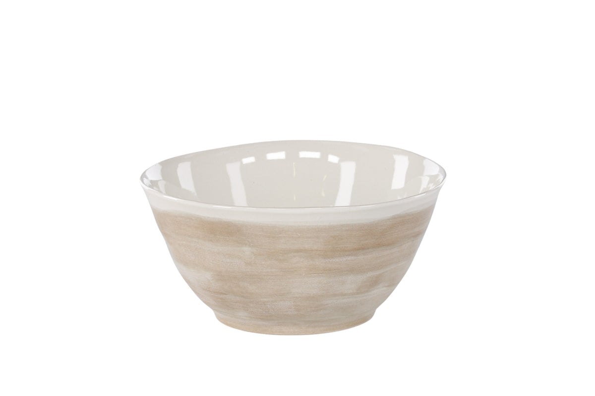 Jublie skål 2-pack 24x12 cm beige stengods