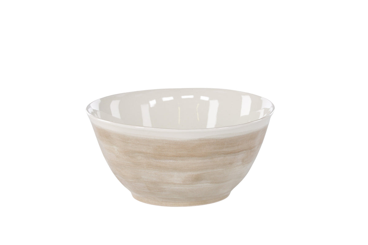 Jublie skål 2-pack 24x12 cm beige stengods