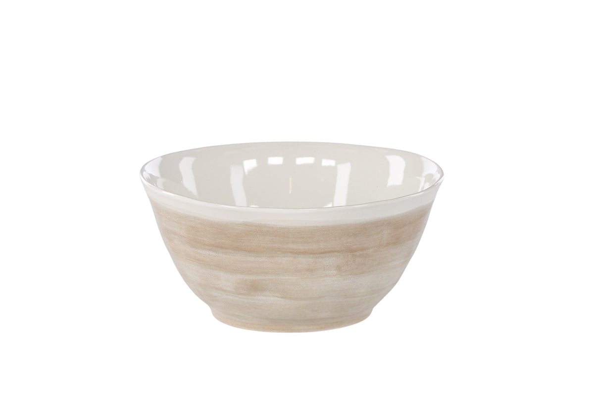 Jublie skål 2-pack 24x12 cm beige stengods