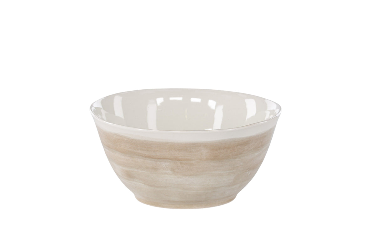 Jublie skål 2-pack 24x12 cm beige stengods