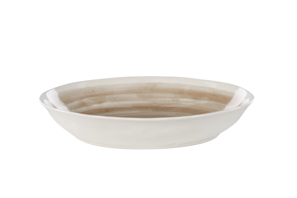 Jublie skål 2-pack 33x6 cm beige stengods