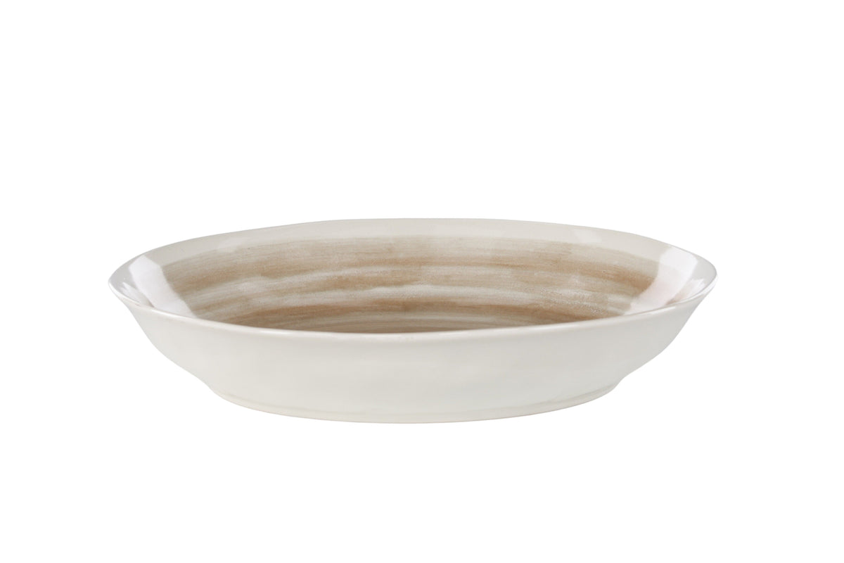Jublie skål 2-pack 33x6 cm beige stengods