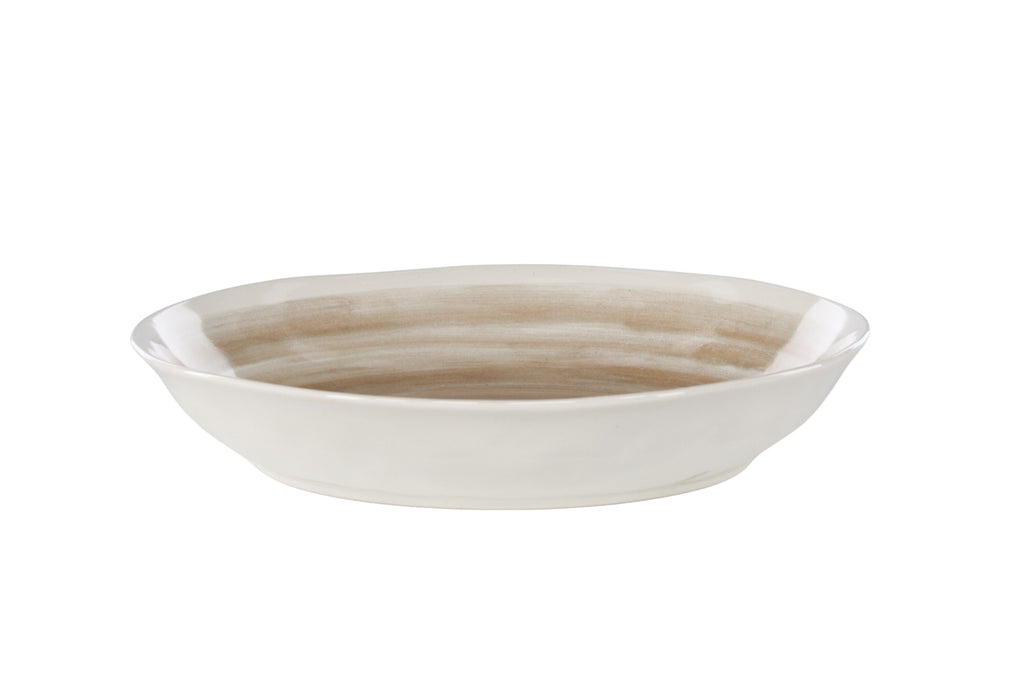 Jublie skål 2-pack 33x6 cm beige stengods