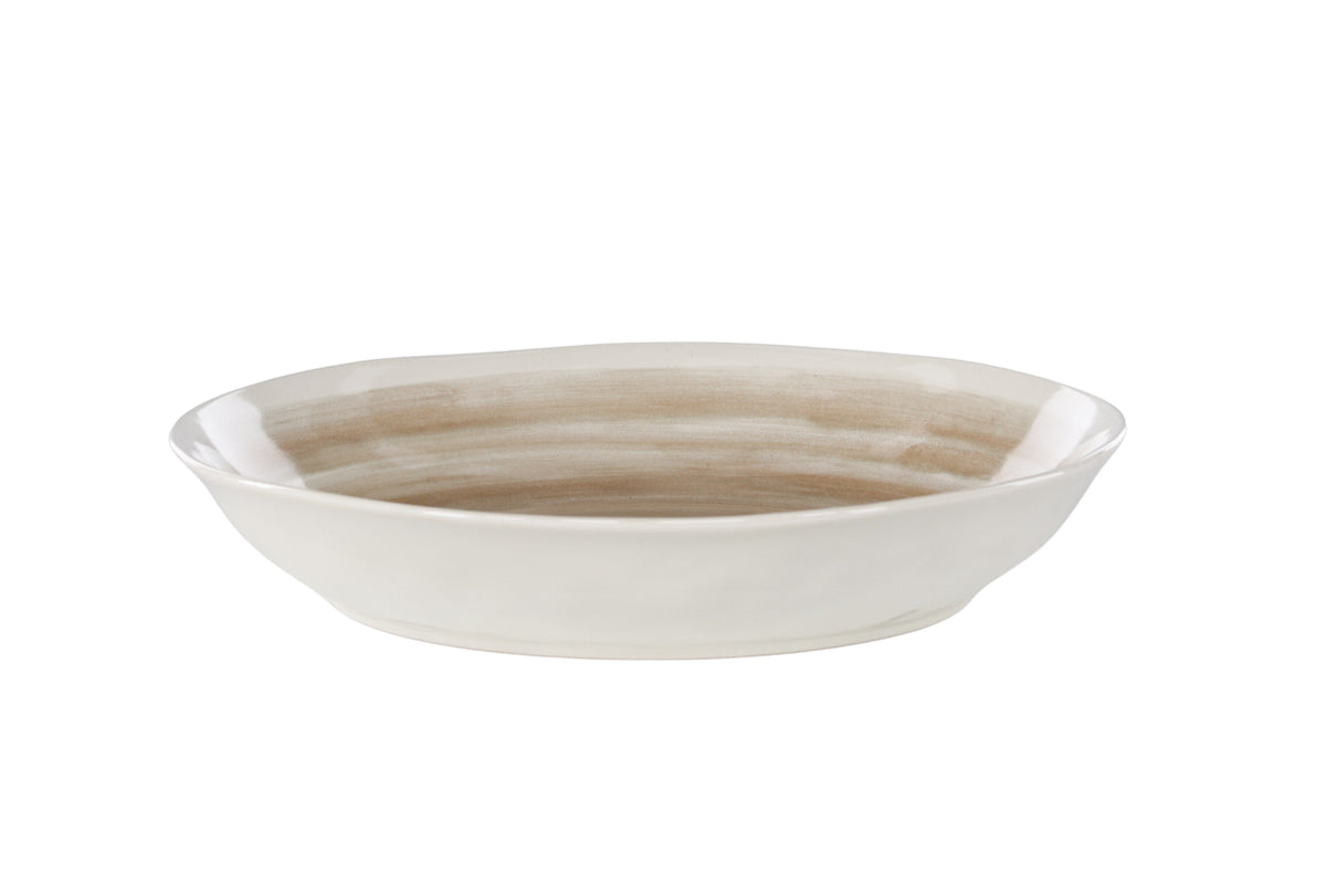 Jublie skål 2-pack 33x6 cm beige stengods