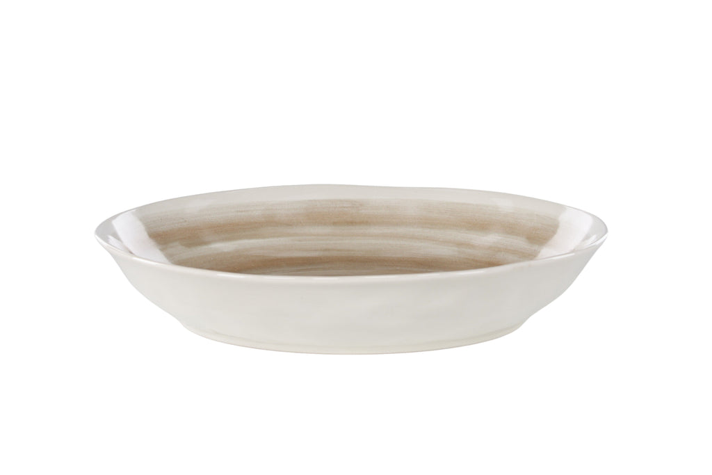 Jublie skål 2-pack 33x6 cm beige stengods