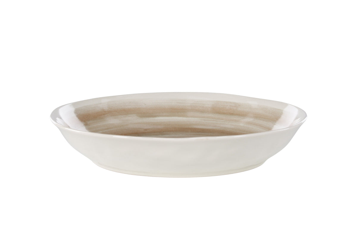 Jublie skål 2-pack 33x6 cm beige stengods