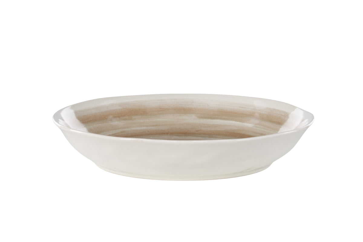Jublie skål 2-pack 33x6 cm beige stengods