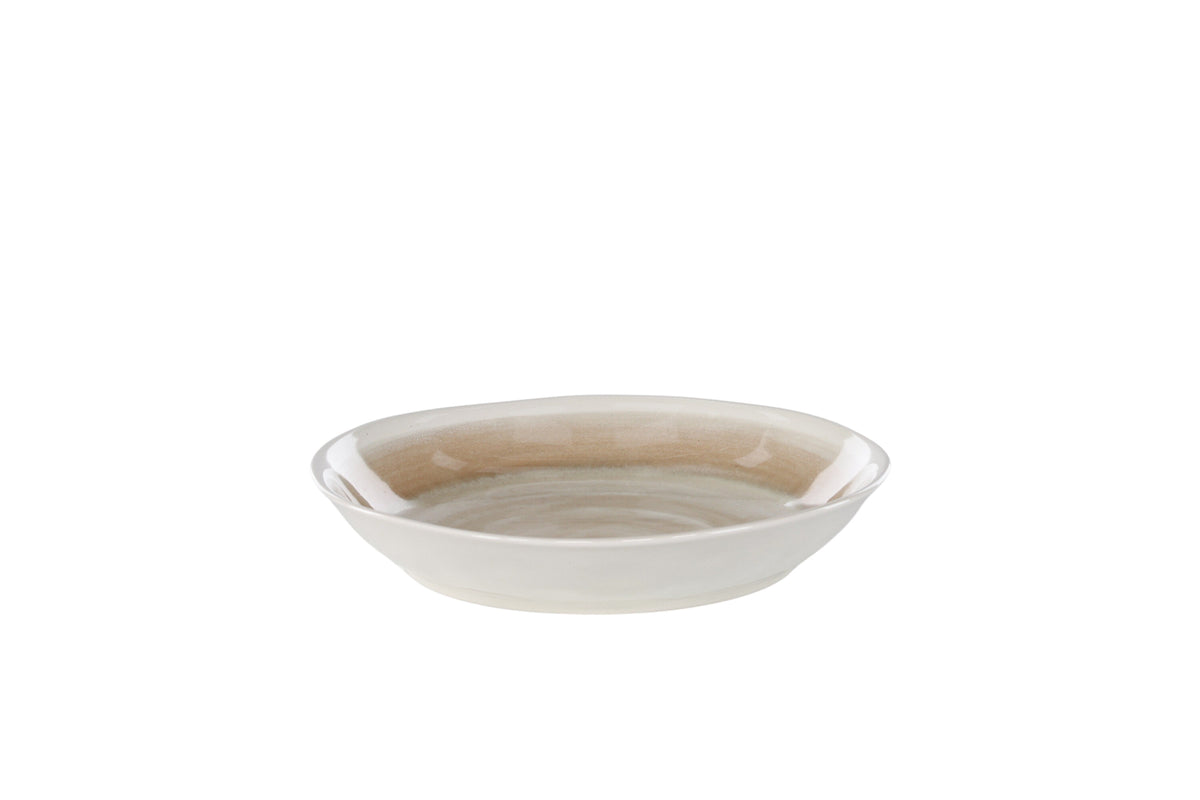 Jublie skål 2-pack 23x4 cm beige stengods