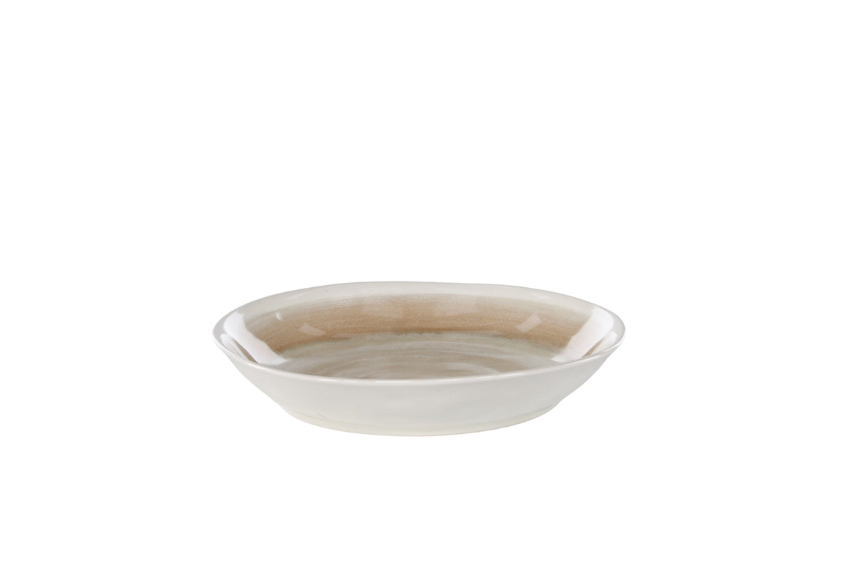 Jublie skål 2-pack 23x4 cm beige stengods