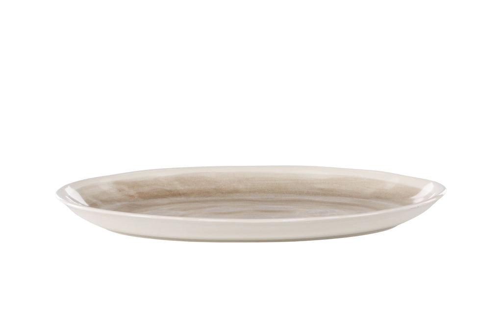 Jublie tallrik 2-pack 36x24x3 cm beige stengods