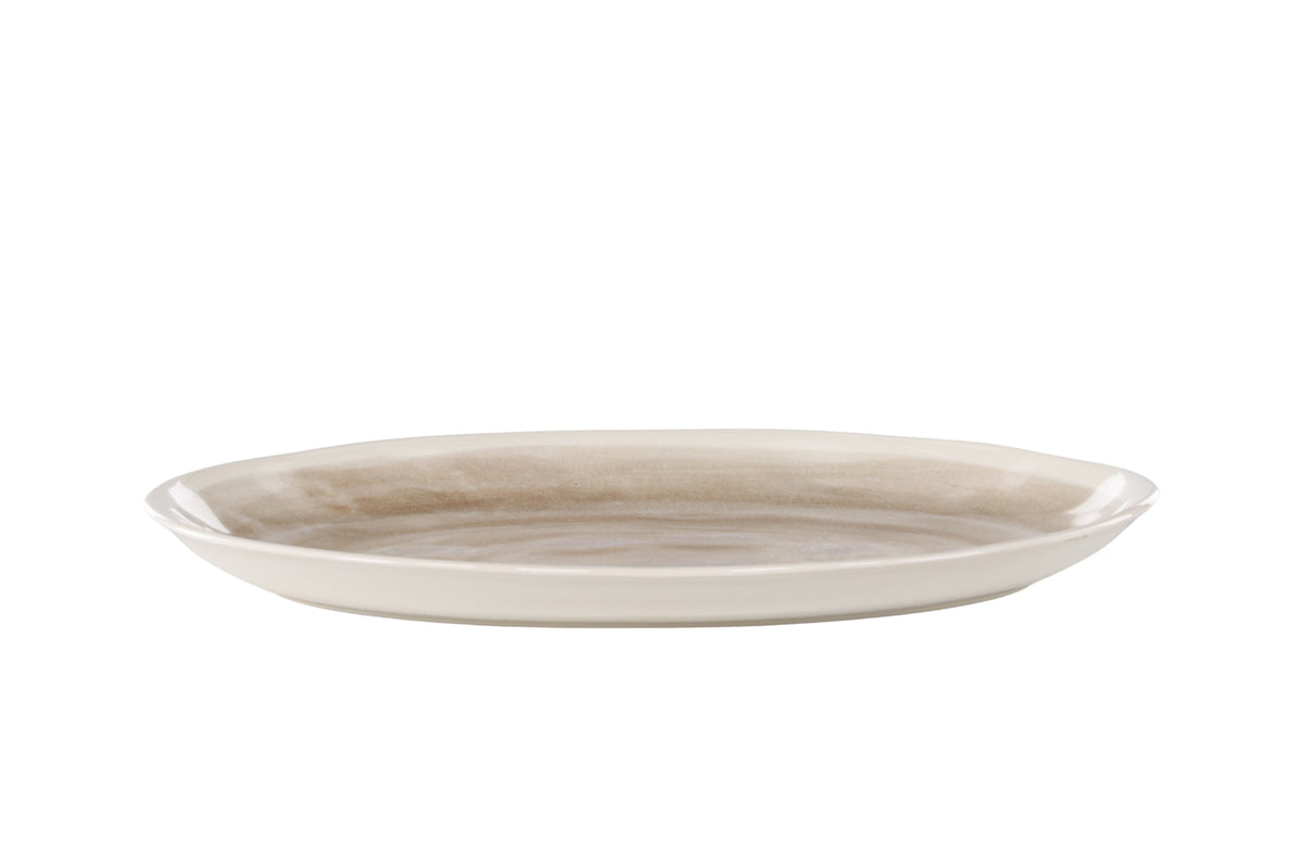 Jublie tallrik 2-pack 36x24x3 cm beige stengods