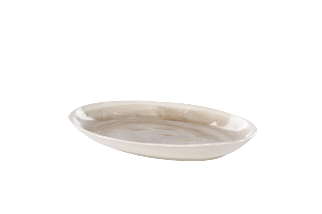 Jublie tallrik 2-pack 36x24x3 cm beige stengods