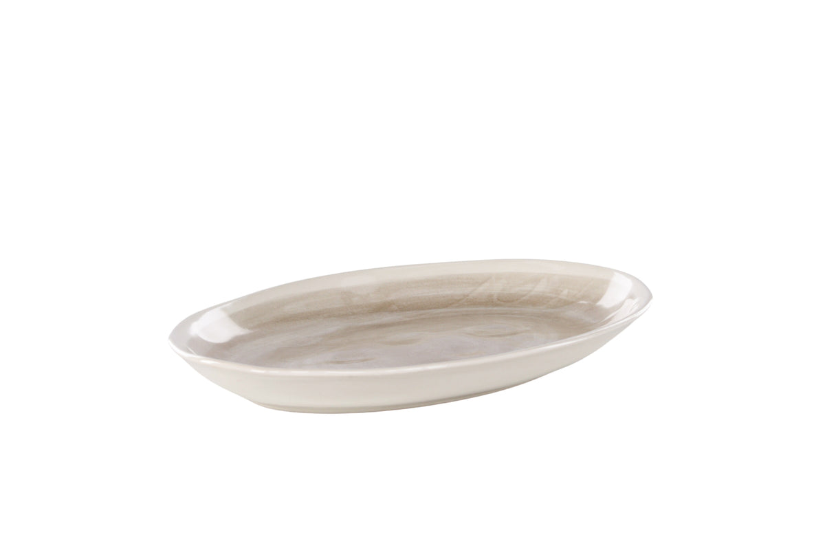 Jublie tallrik 2-pack 36x24x3 cm beige stengods
