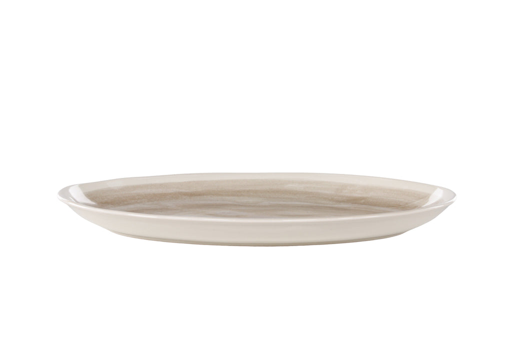 Jublie tallrik 2-pack 36x24x3 cm beige stengods