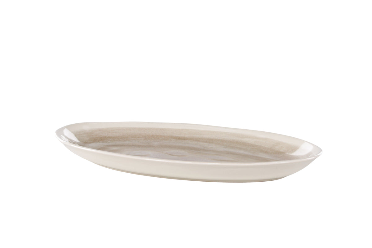 Jublie tallrik 2-pack 36x24x3 cm beige stengods