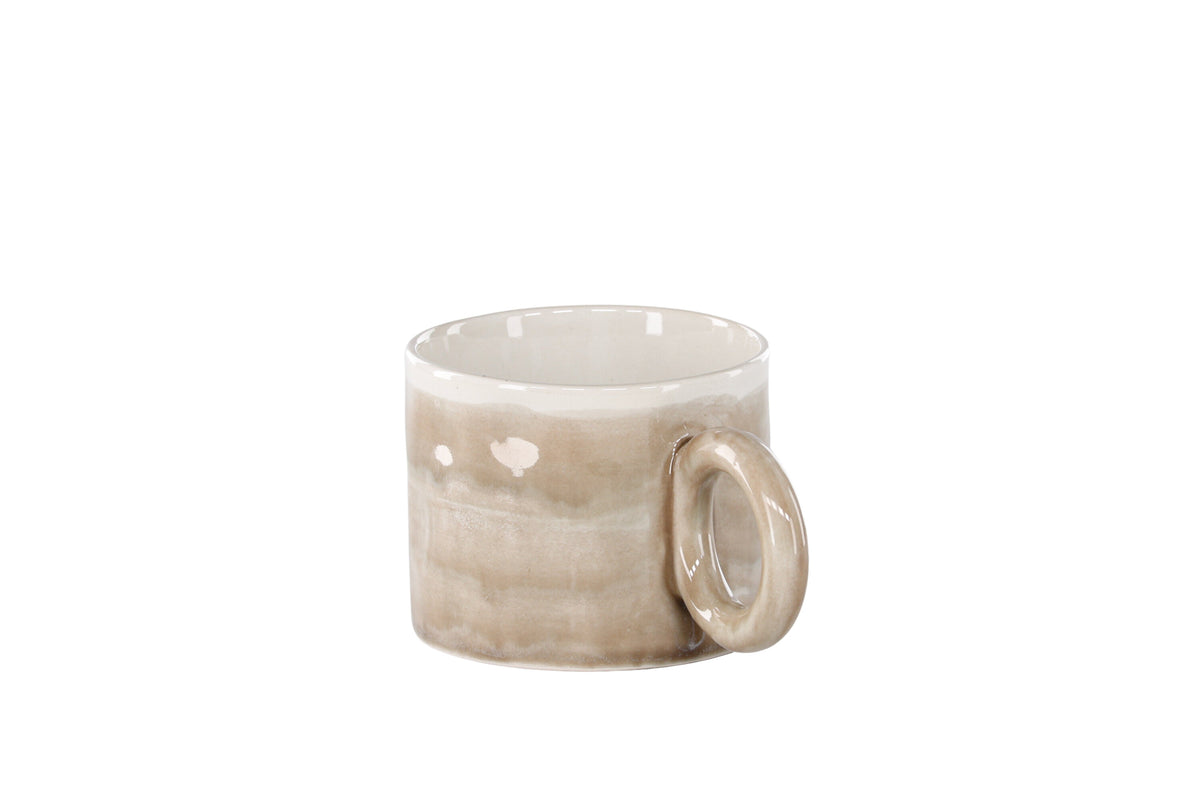 Jublie kaffekopp 2-pack 10x8 cm (höjd 8 cm) beige stengods