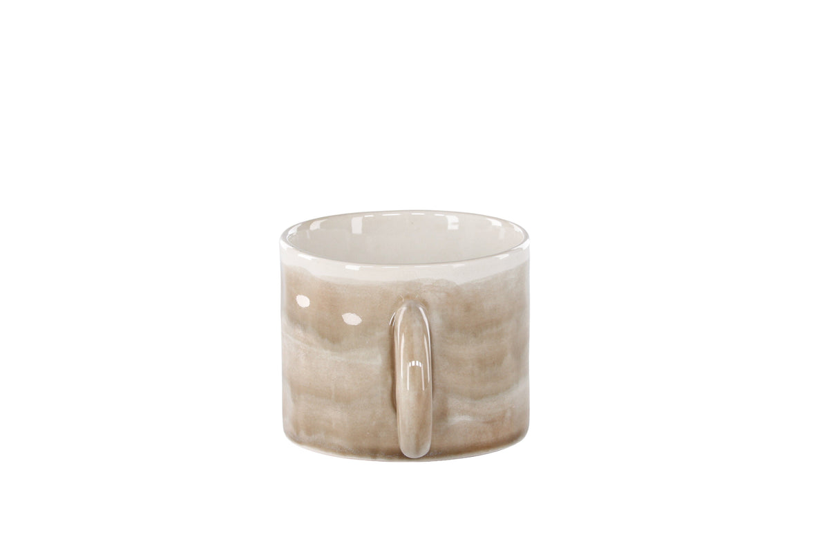 Jublie kaffekopp 2-pack 10x8 cm (höjd 8 cm) beige stengods