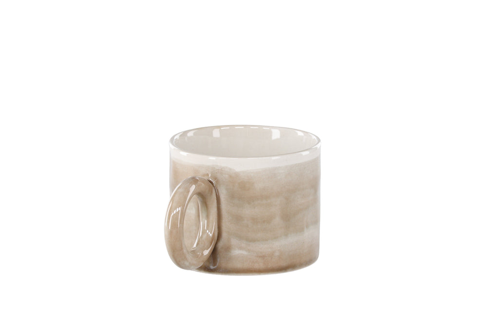 Jublie kaffekopp 2-pack 10x8 cm (höjd 8 cm) beige stengods