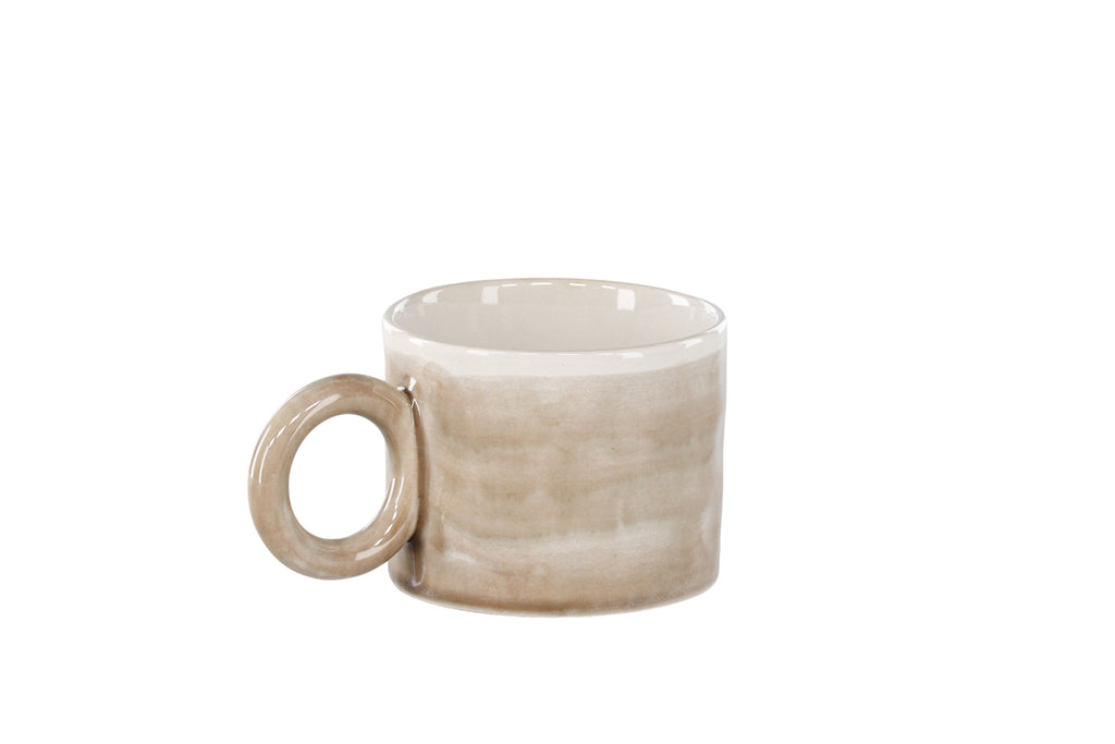 Jublie kaffekopp 2-pack 10x8 cm (höjd 8 cm) beige stengods