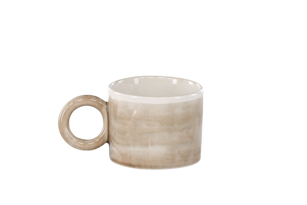 Jublie kaffekopp 2-pack 10x8 cm (höjd 8 cm) beige stengods