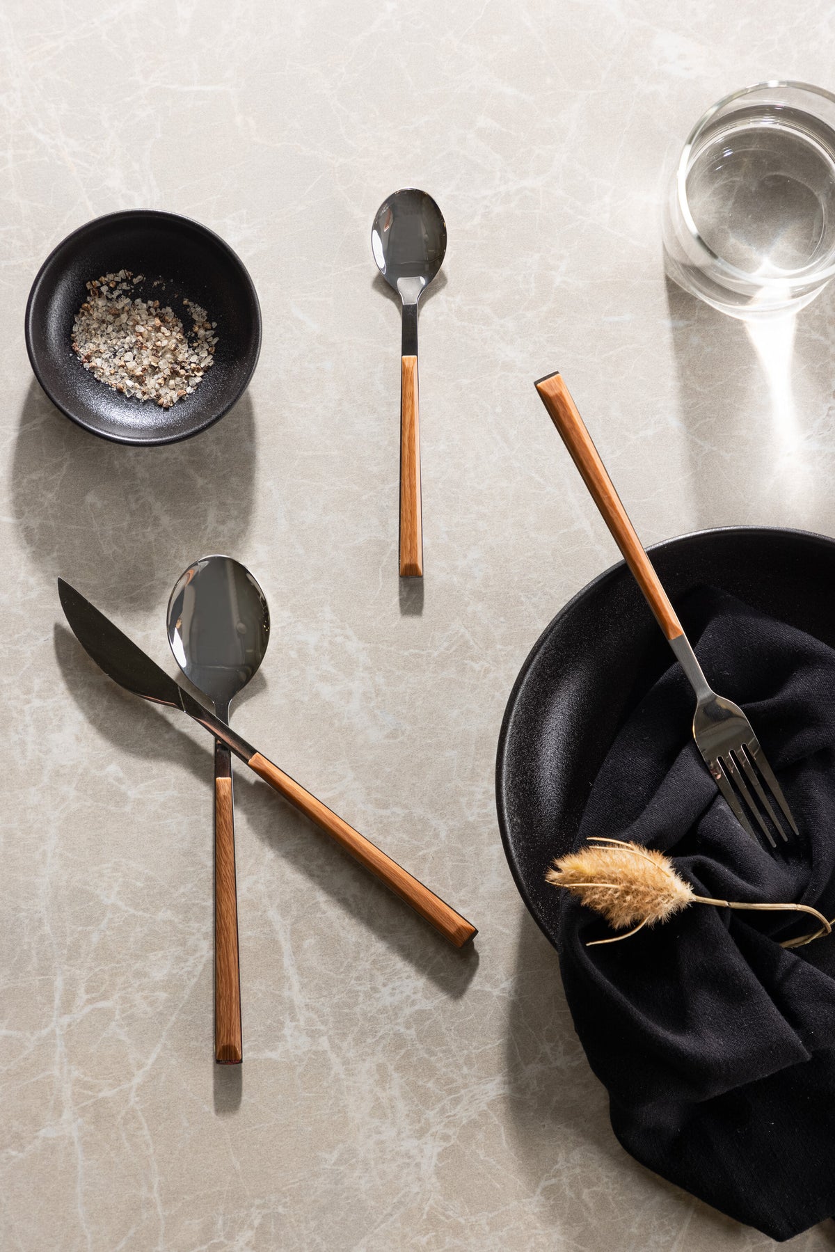 Jublie bestickset 24 delar silverfärgat och brunt