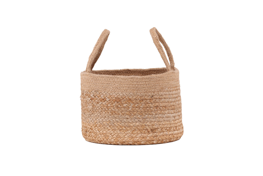 Mumbai rund korg 24xØ32 cm naturfärgad jute