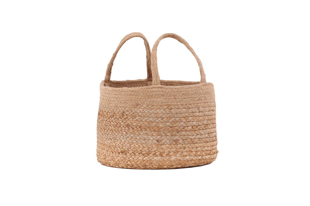 Mumbai rund korg 24xØ32 cm naturfärgad jute
