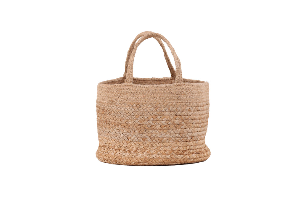 Mumbai rund korg 24xØ32 cm naturfärgad jute