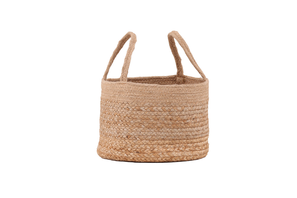 Mumbai rund korg 24xØ32 cm naturfärgad jute