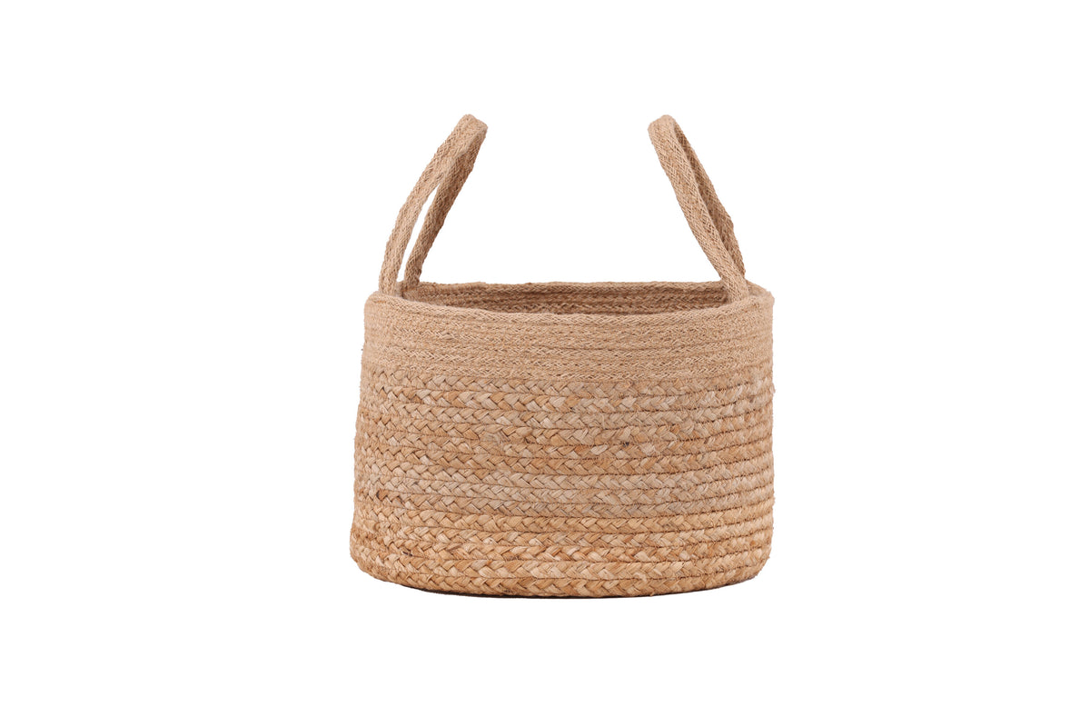 Mumbai rund korg 24xØ32 cm naturfärgad jute