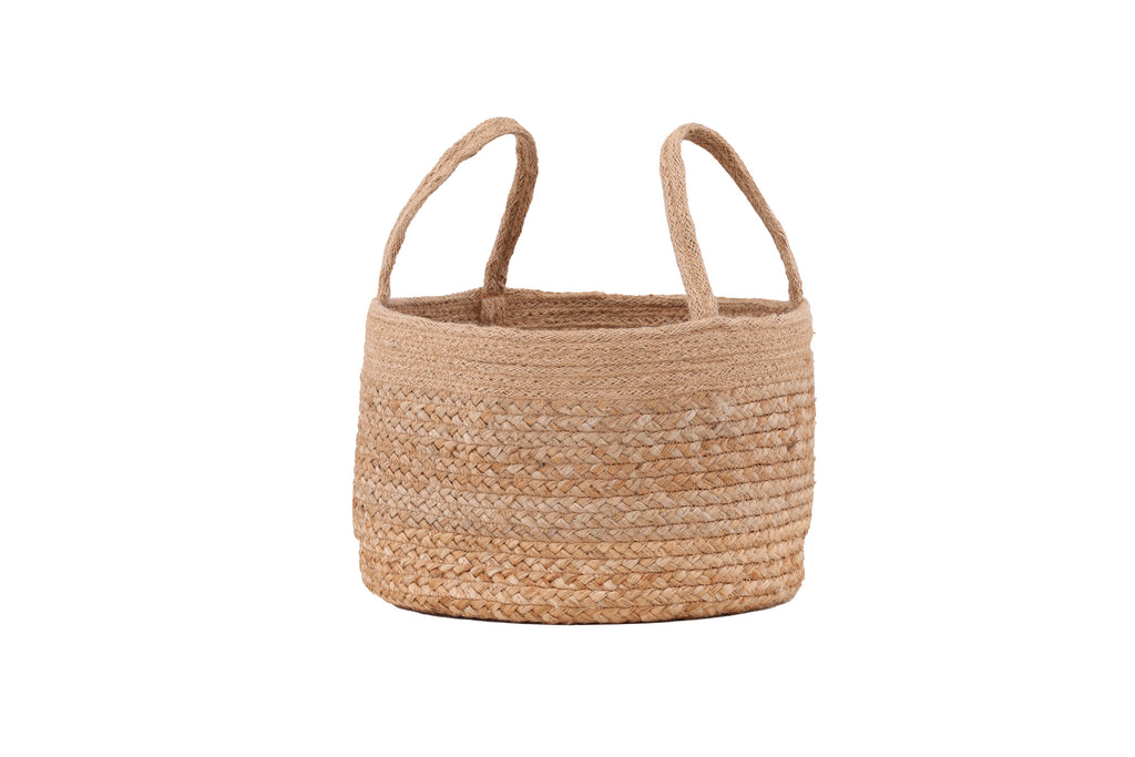 Mumbai rund korg 24xØ32 cm naturfärgad jute