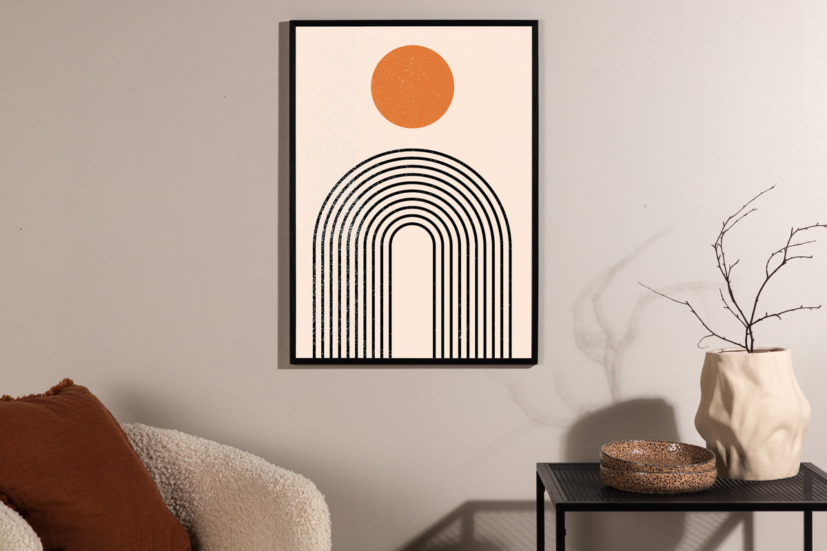 Tempel affisch 21x30 cm beige