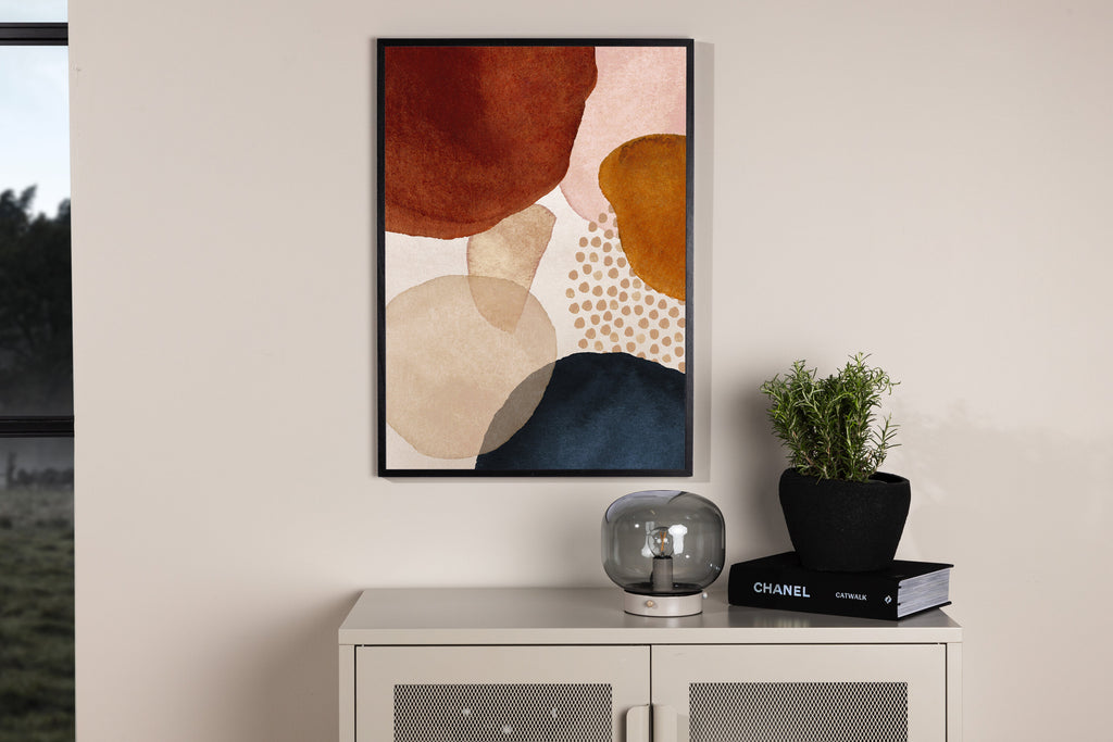Circles affisch 50x70 cm beige