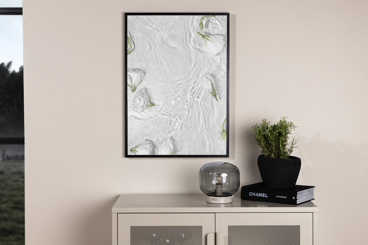 White Roses affisch 50x70 cm vit