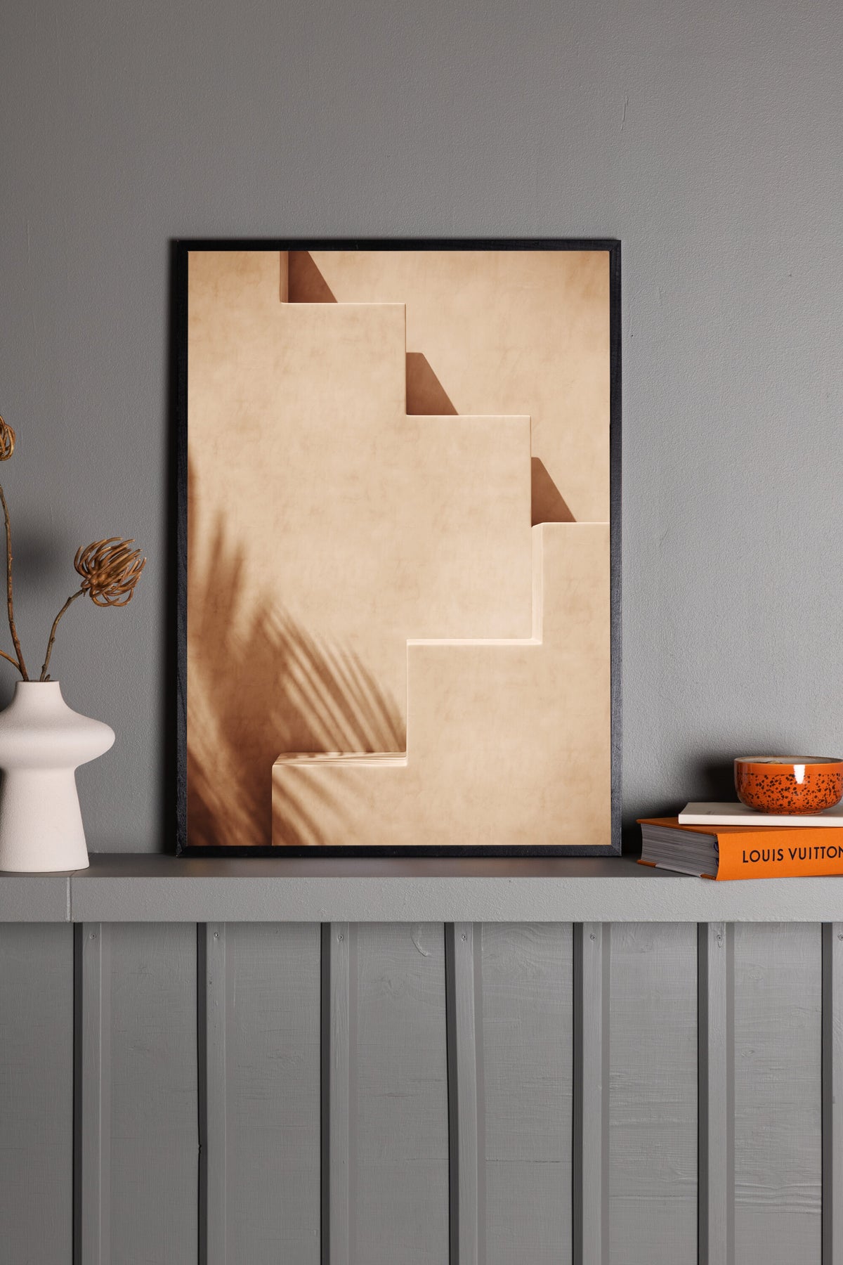 Stairs affisch 30x40 cm beige