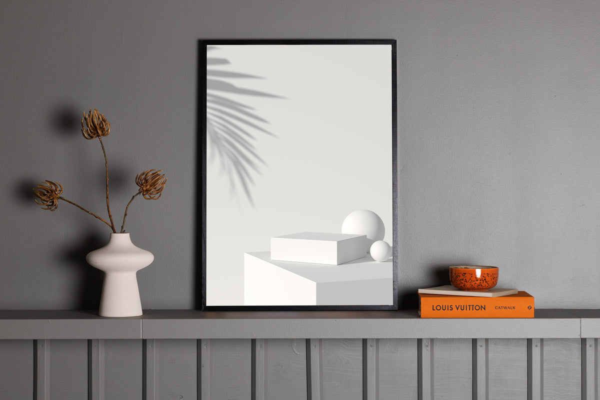 White Box affisch 21x30 cm beige