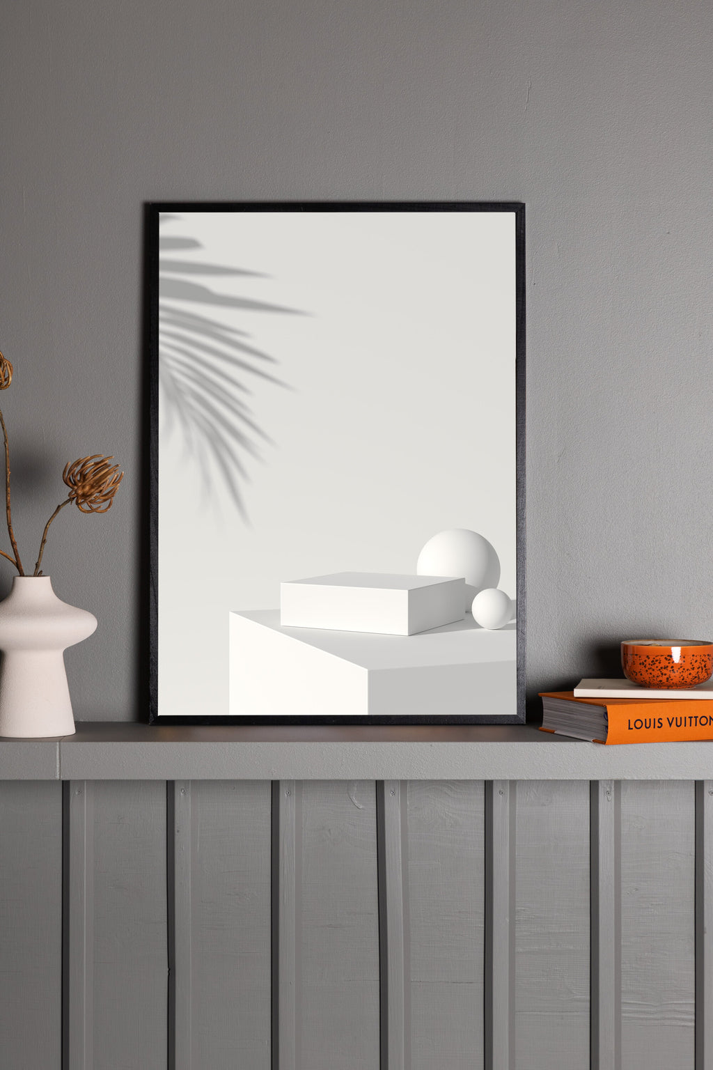 White Box affisch 50x70 cm beige