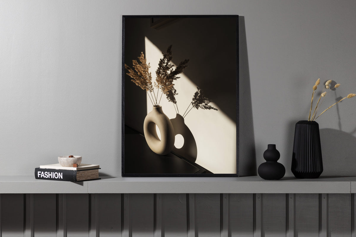 Vase affisch 21x30 cm beige