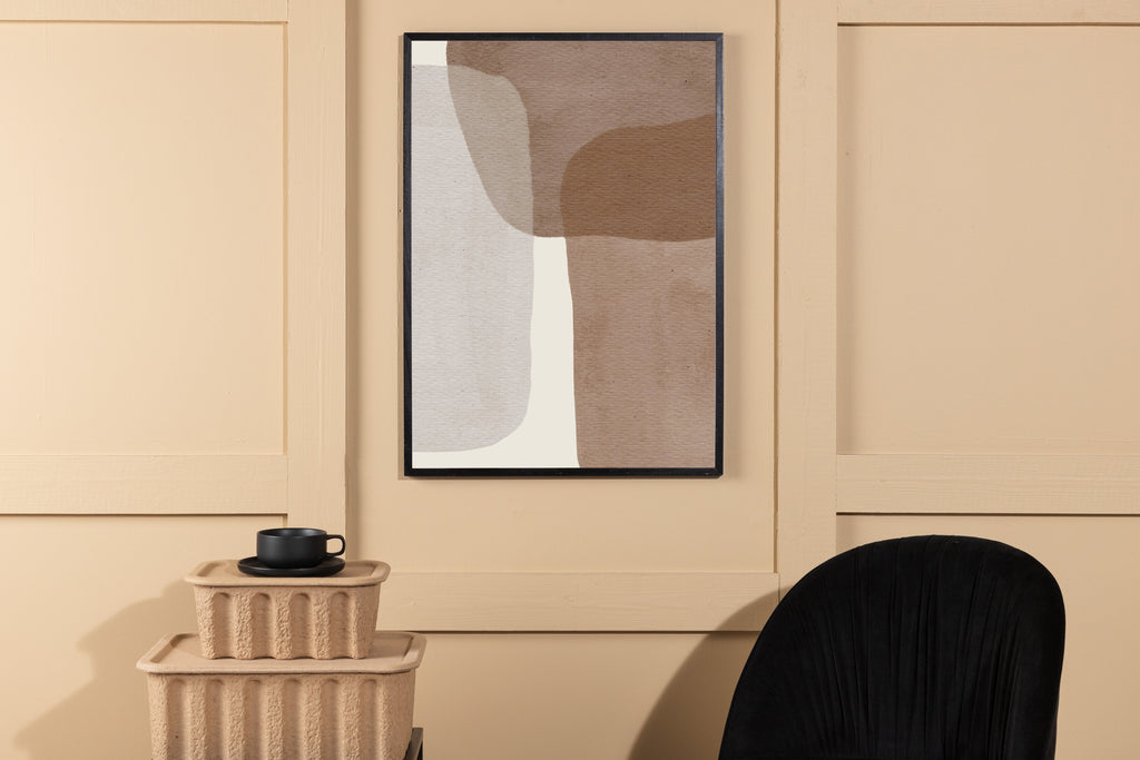 Squares affisch 21x30 cm beige