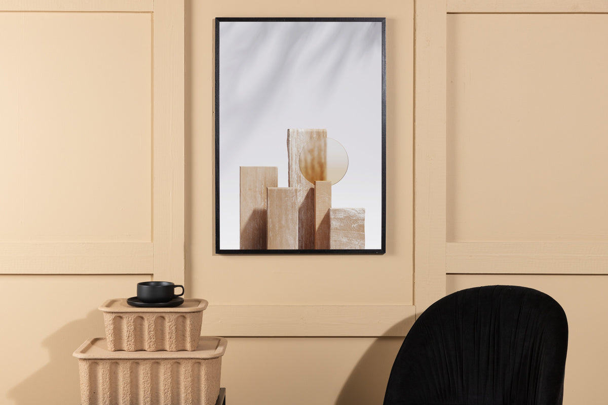 Wooden Blocks affisch 50x70 cm beige