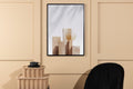 Wooden Blocks affisch 70x100 cm beige