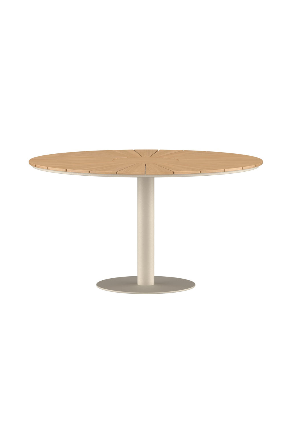 Croft runt matbord Ø120 cm beige aluminium/teak