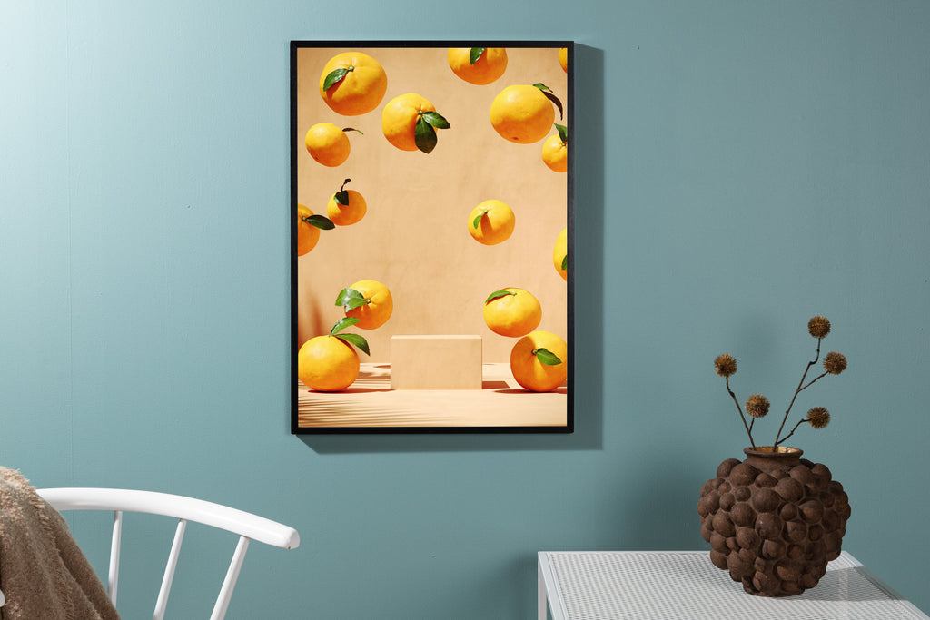 Lemons affisch 21x30 cm beige