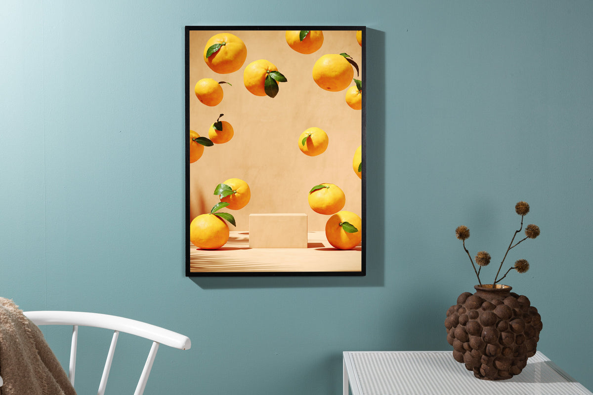 Lemons affisch 21x30 cm beige