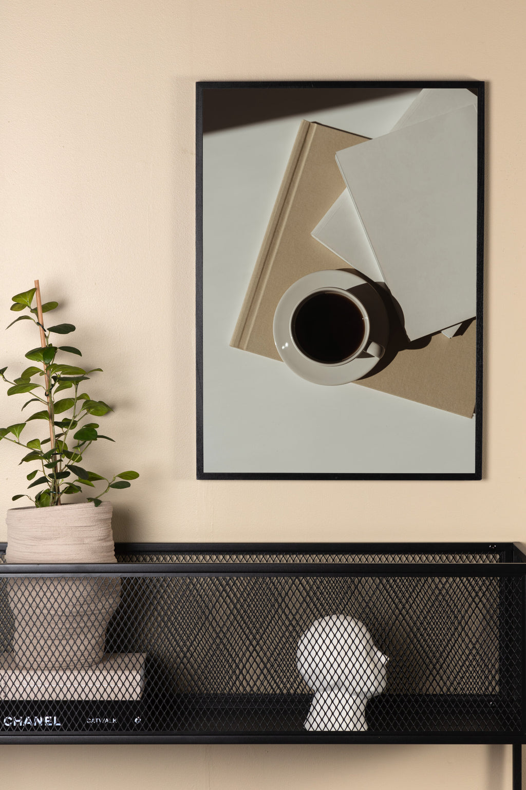 Coffee affisch 21x30 cm vit