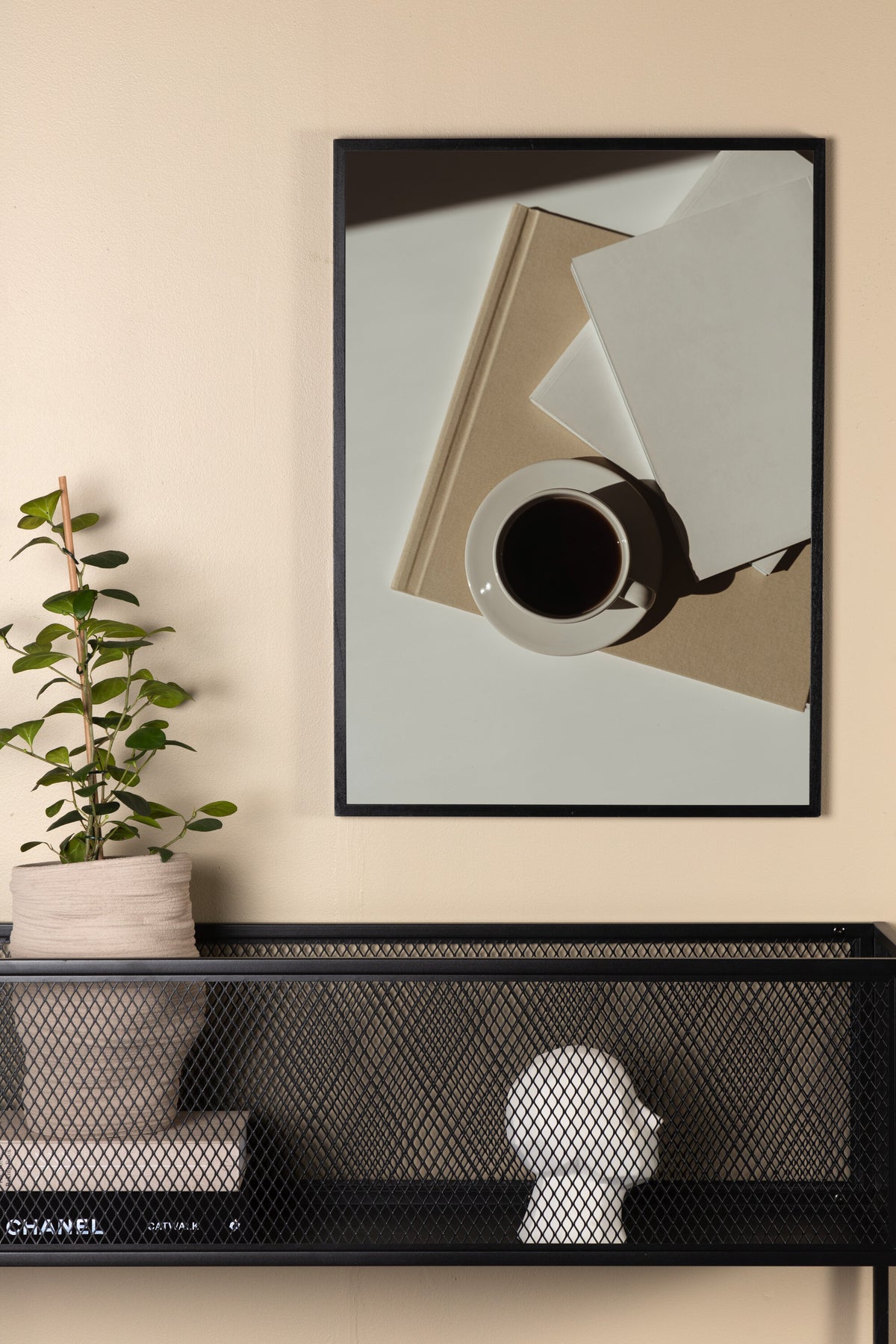 Coffee affisch 21x30 cm vit
