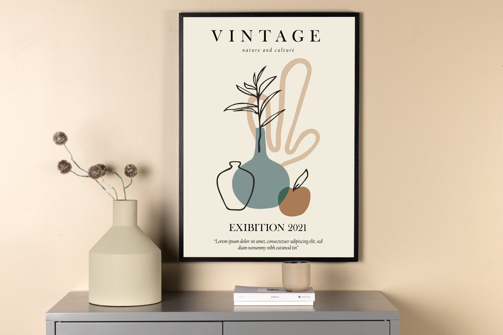 Vintage affisch 70x100 cm beige