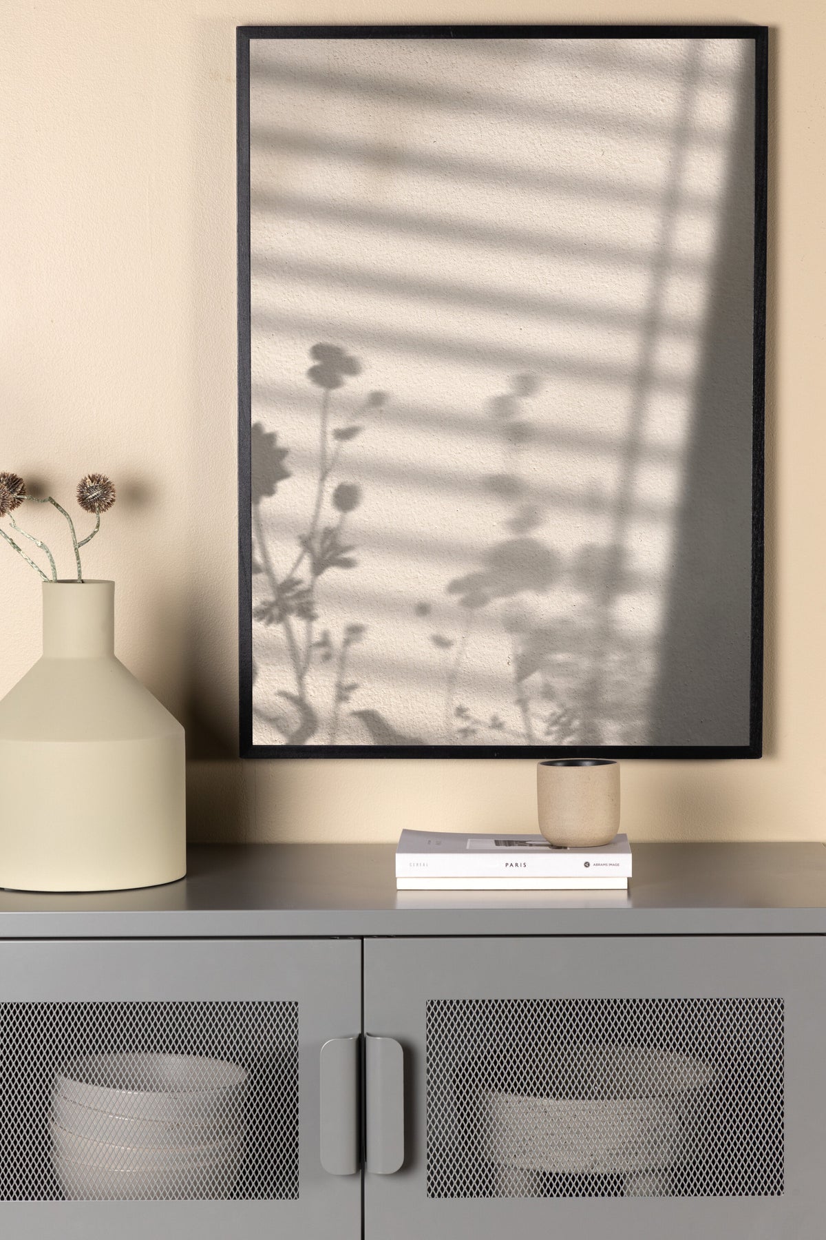 Flower Shadow affisch 50x70 cm vit