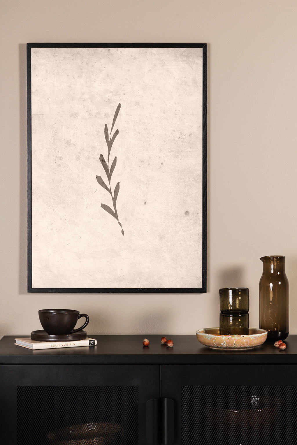 Autumn leaf affisch 21x30 cm beige