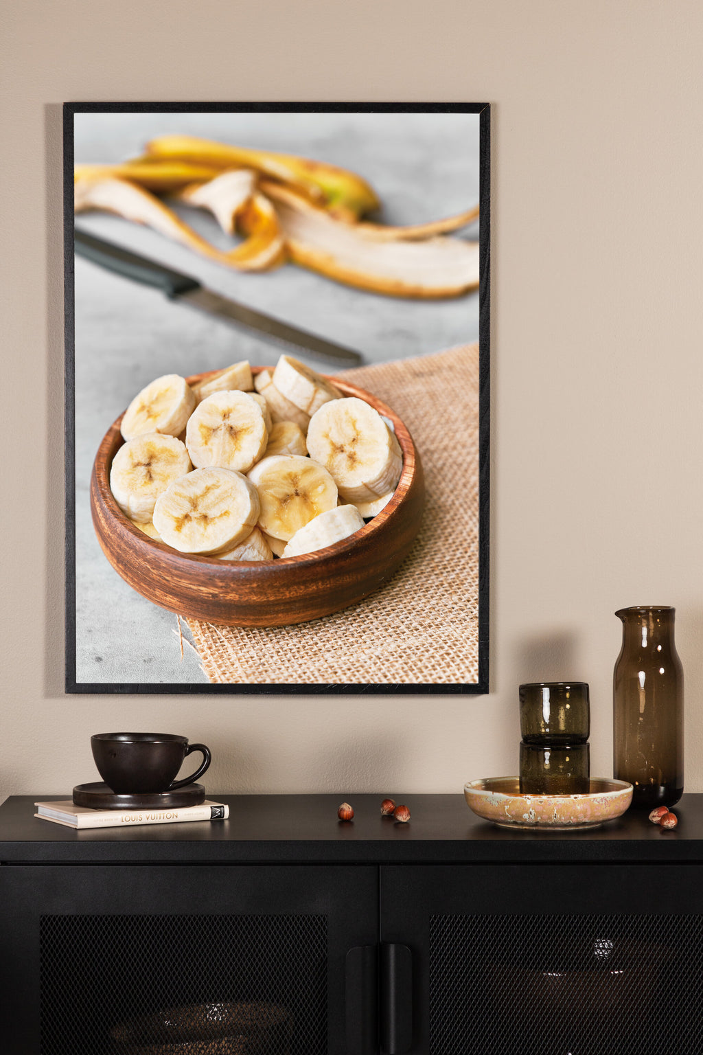 Banana affisch 21x30 cm gul